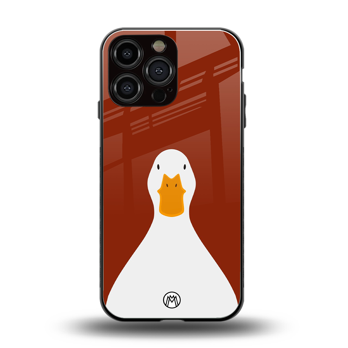boring goose back phone cover | glass case for iphone 16 pro max
