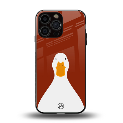 boring goose back phone cover | glass case for iphone 16 pro max