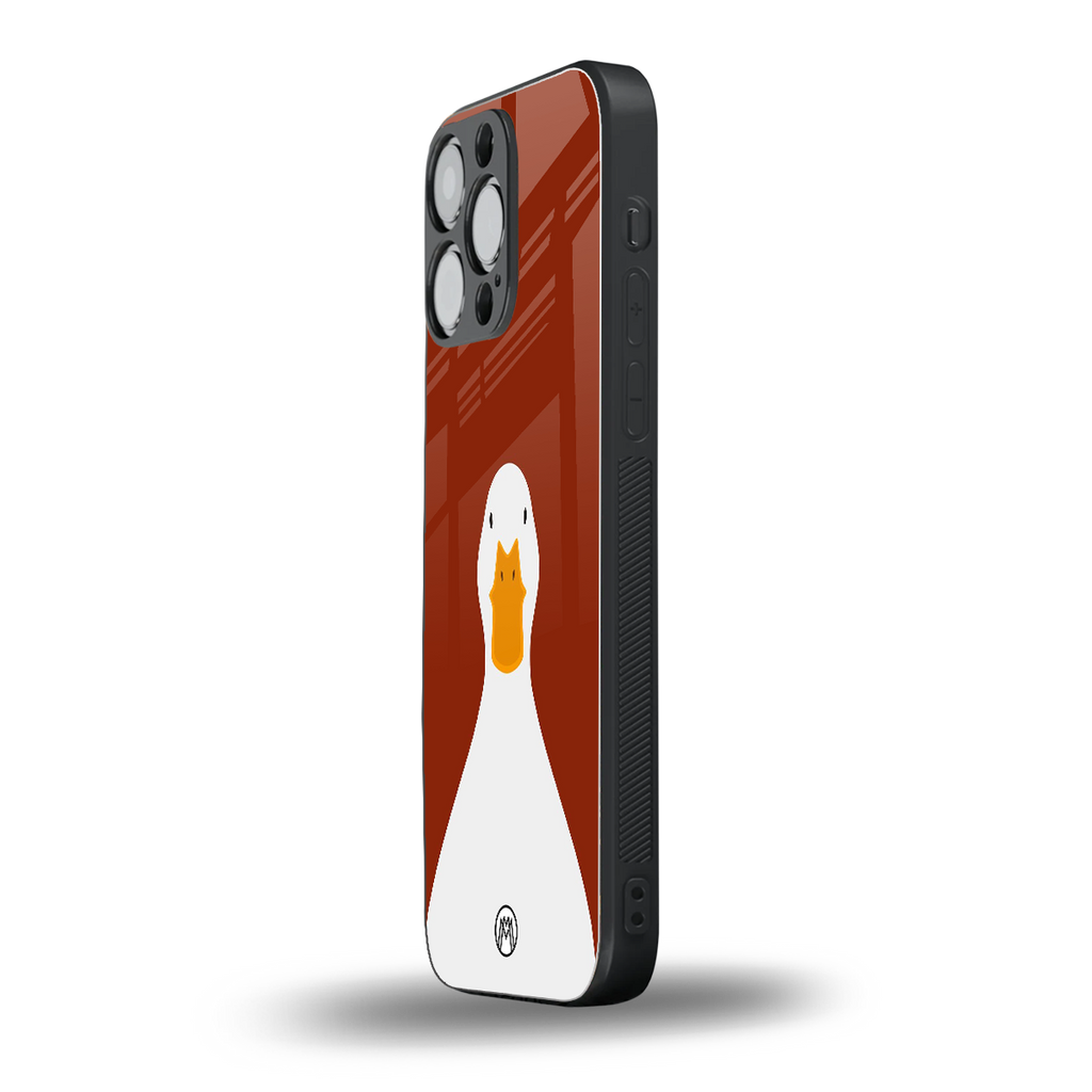boring goose back phone cover | glass case for iphone 16 pro max