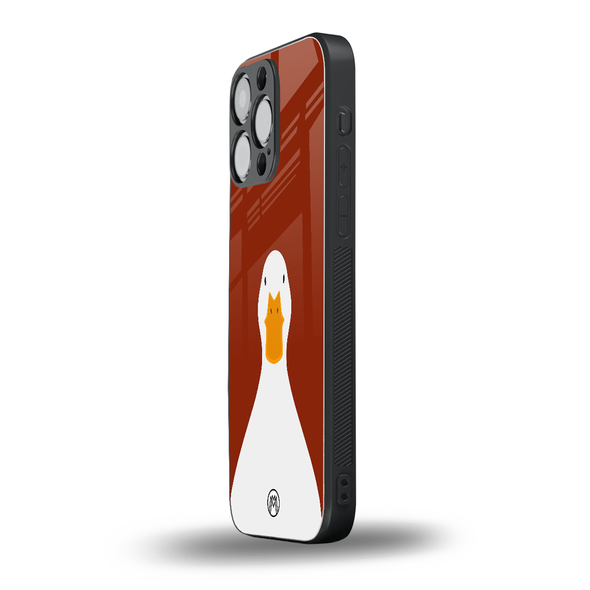 boring goose back phone cover | glass case for iphone 16 pro max