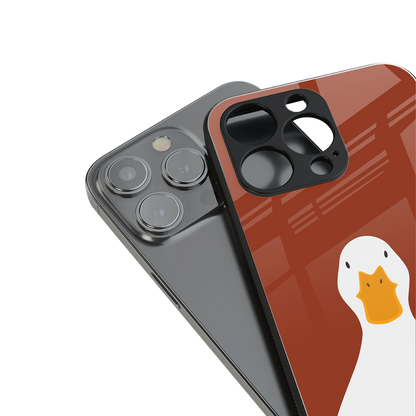 boring goose back phone cover | glass case for iphone 13 pro max