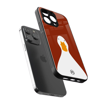 boring goose back phone cover | glass case for iphone 16 pro