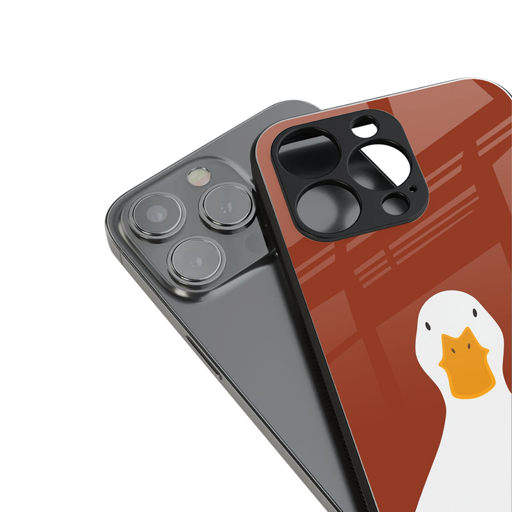 boring goose back phone cover | glass case for iphone 16