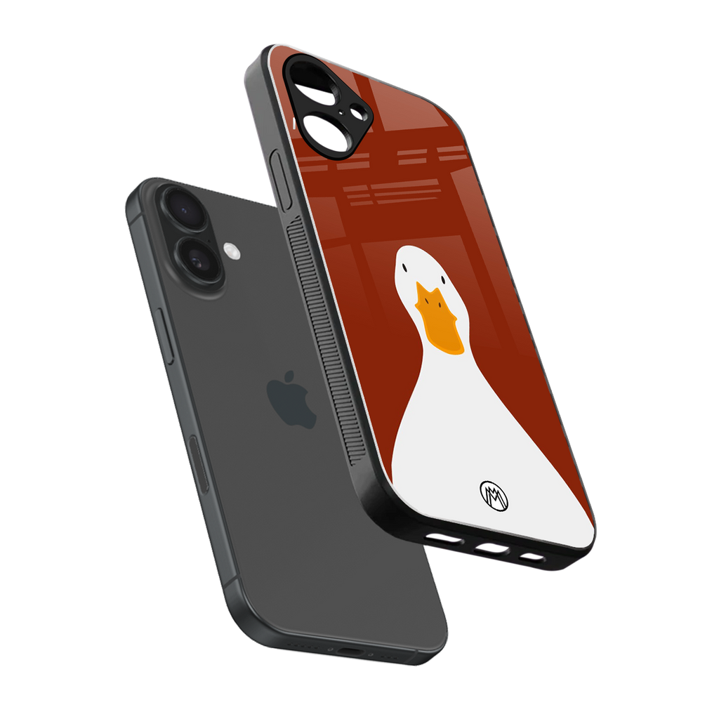 boring goose back phone cover | glass case for iphone 16