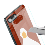 boring goose back phone cover | glass case for iphone 16e