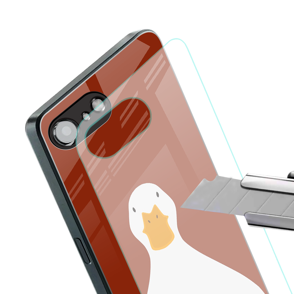 boring goose back phone cover | glass case for iphone 16e
