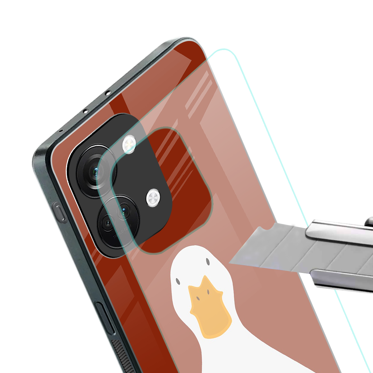 boring goose back phone cover | glass case for oneplus nord 3
