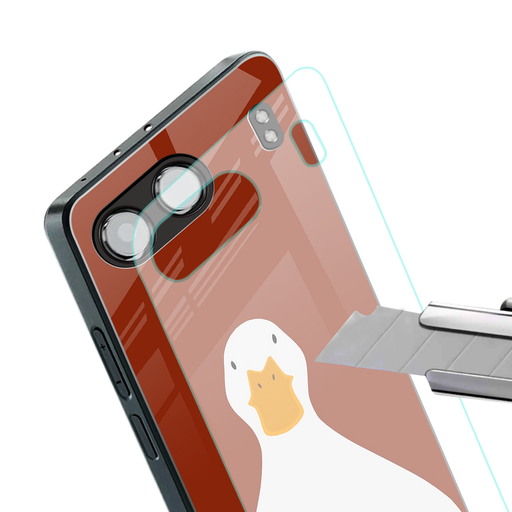 boring goose back phone cover | glass case for oneplus nord 4