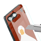 boring goose back phone cover | glass case for oneplus nord 4