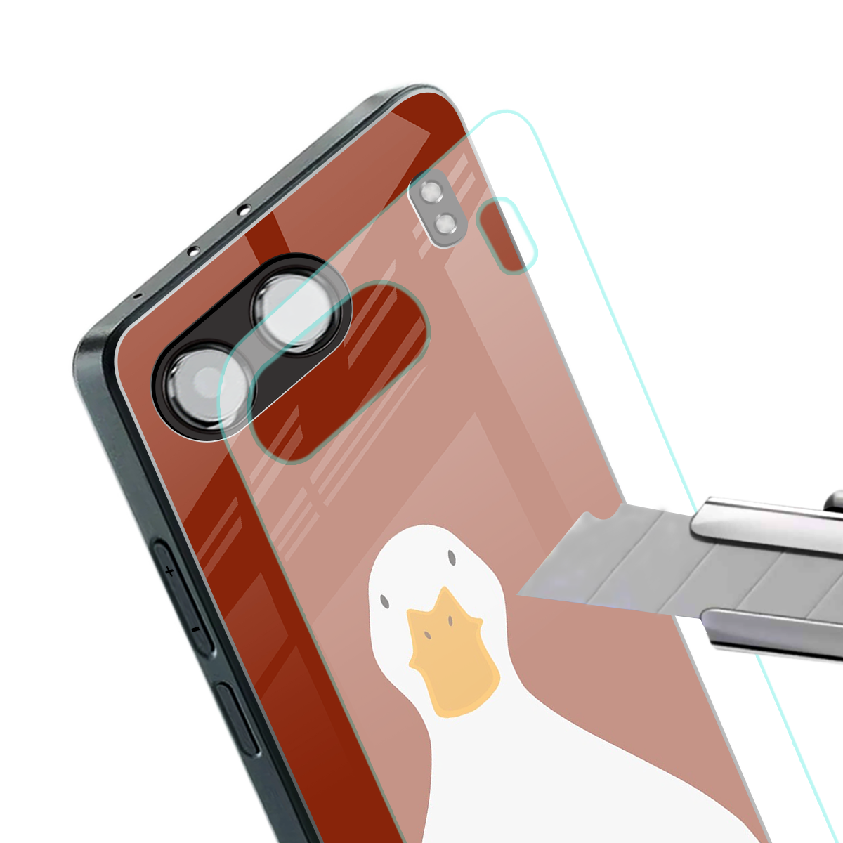 boring goose back phone cover | glass case for oneplus nord 4