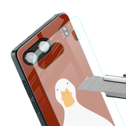 boring goose back phone cover | glass case for oneplus nord 4