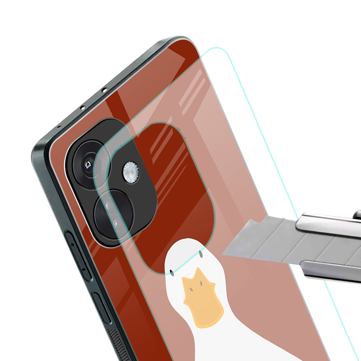 boring goose back phone cover | glass case for oneplus nord ce 3