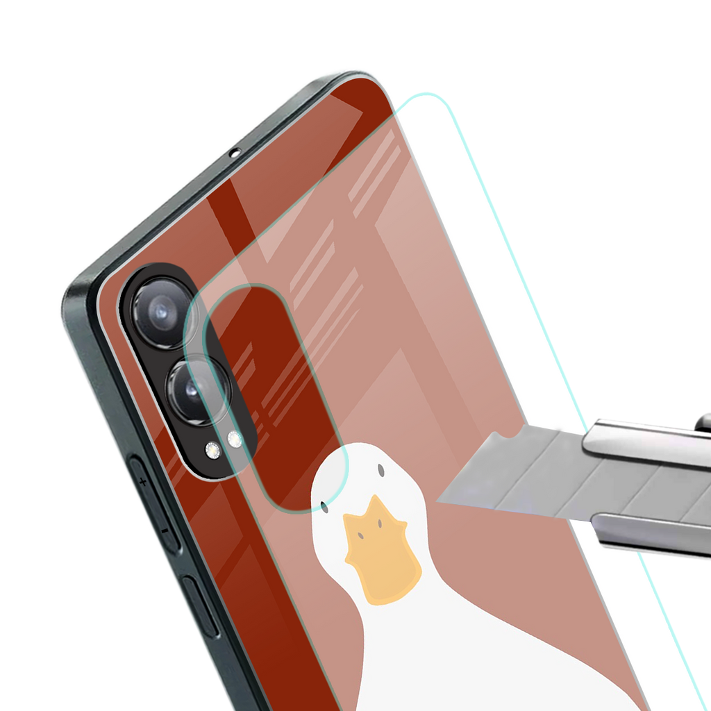 boring goose back phone cover | glass case for oneplus nord ce 4 lite