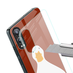 boring goose back phone cover | glass case for oneplus nord ce 4 lite