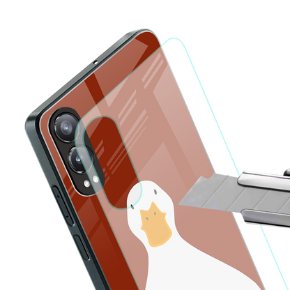 boring goose back phone cover | glass case for oneplus nord ce 4 lite