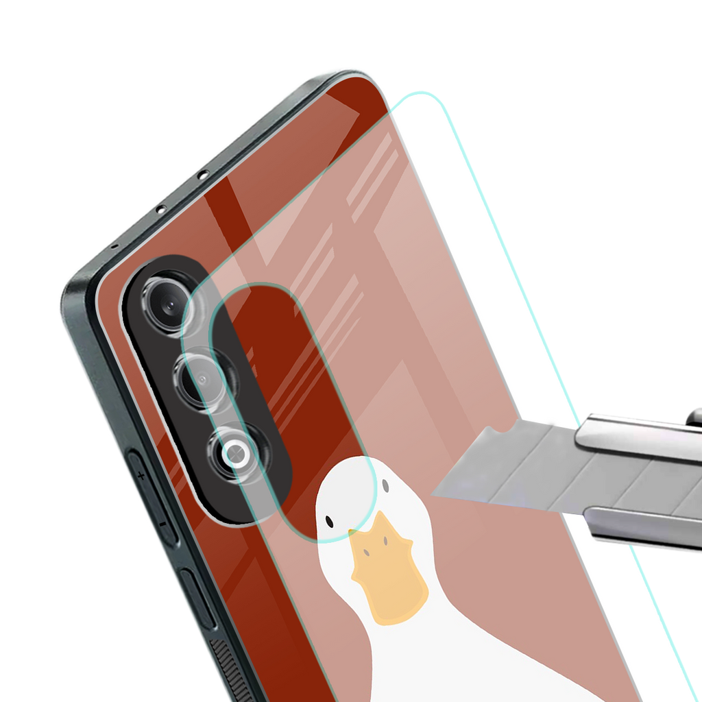 boring goose back phone cover | glass case for oneplus nord ce 4