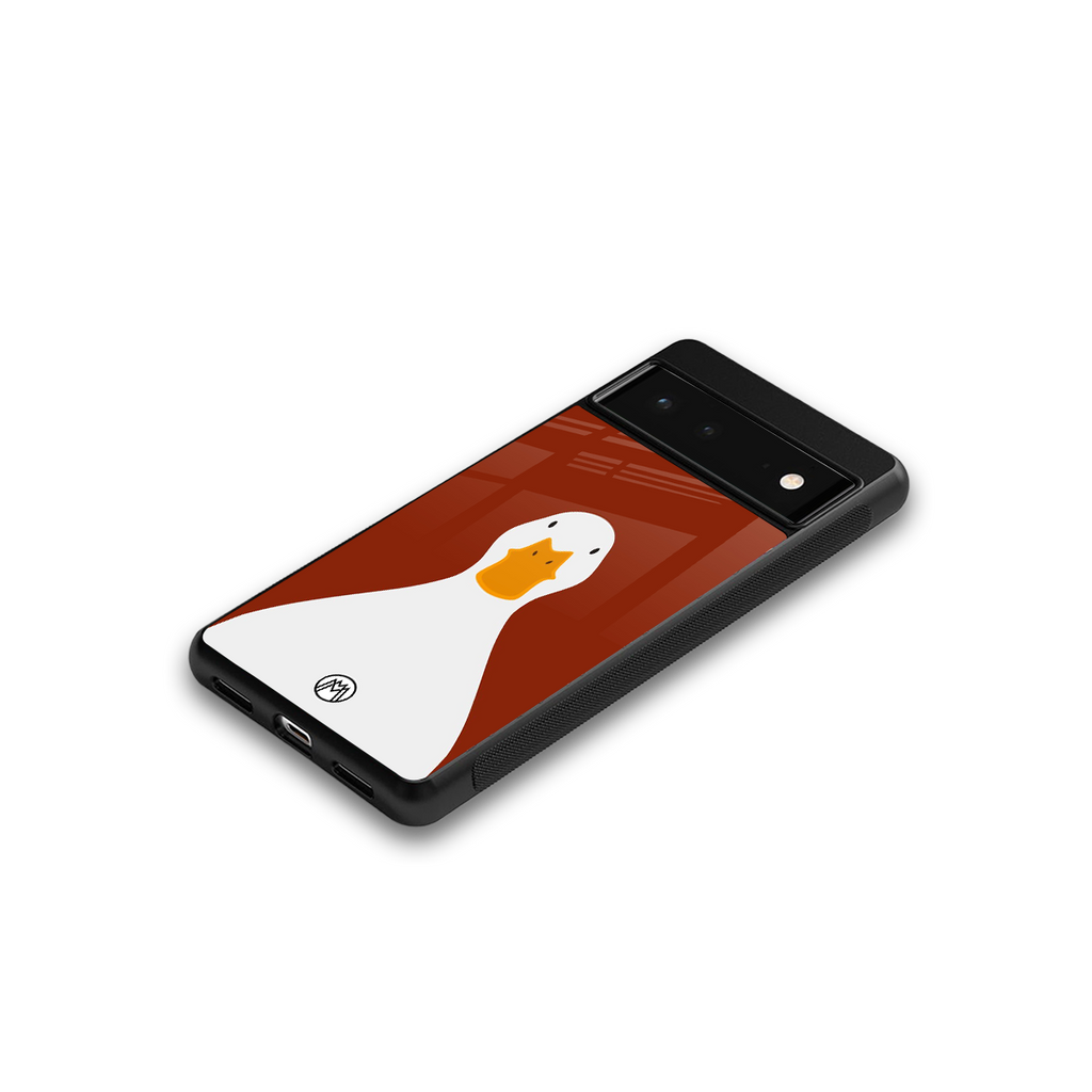 boring goose back phone cover | glass case for google pixel 6