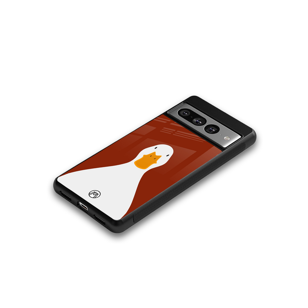 boring goose back phone cover | glass case for google pixel 7 pro