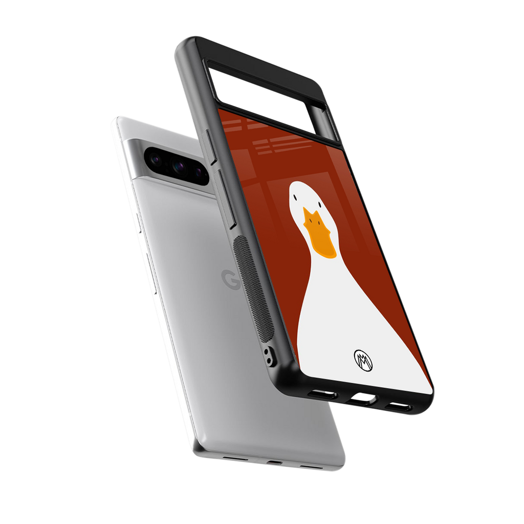 boring goose back phone cover | glass case for google pixel 8 pro