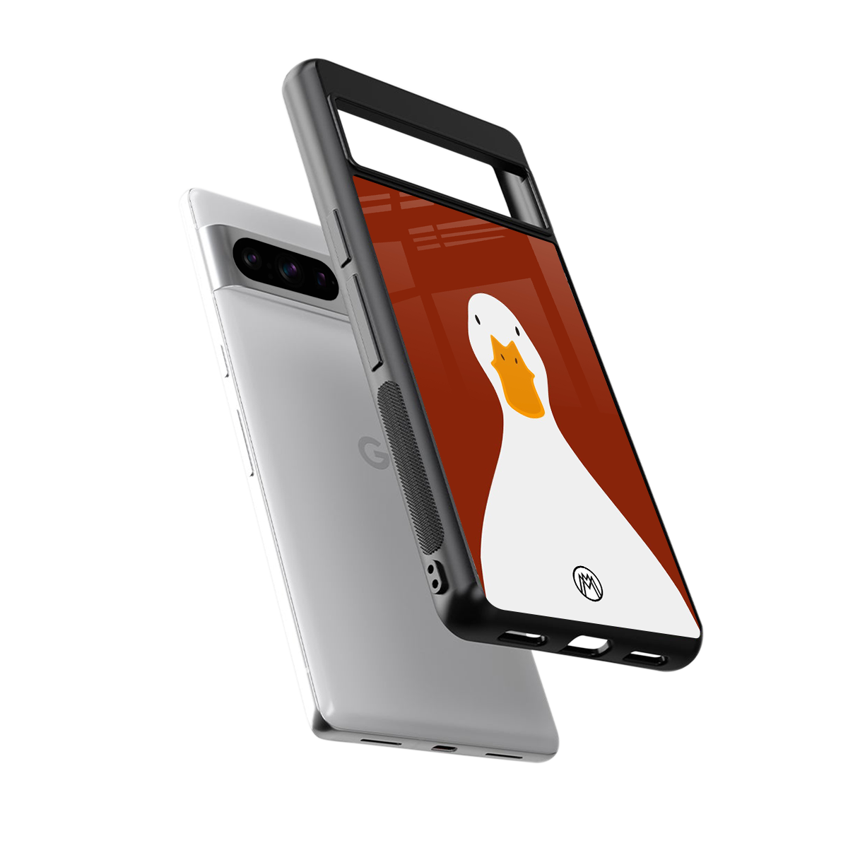 boring goose back phone cover | glass case for google pixel 8 pro