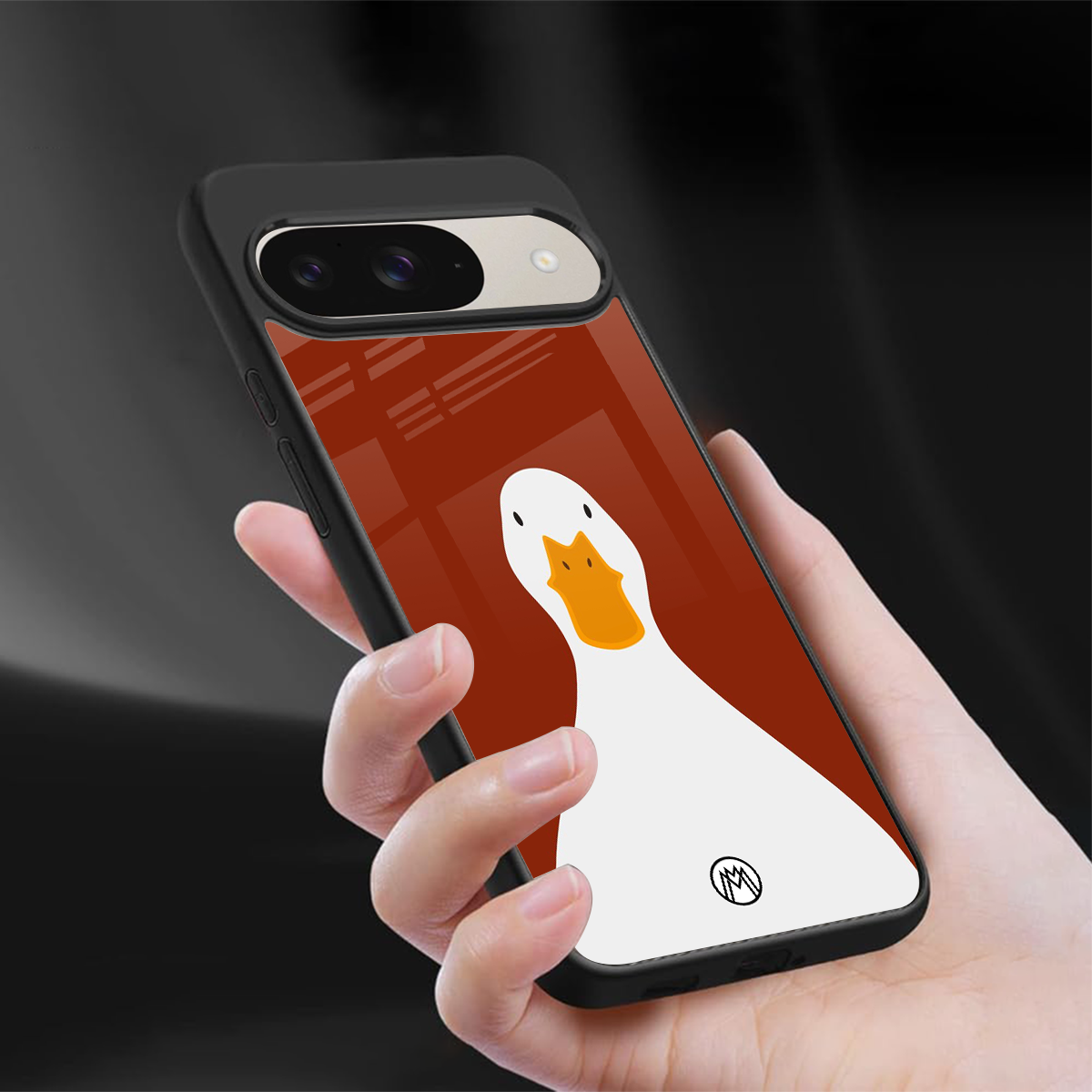 boring goose back phone cover | glass case for google pixel 9