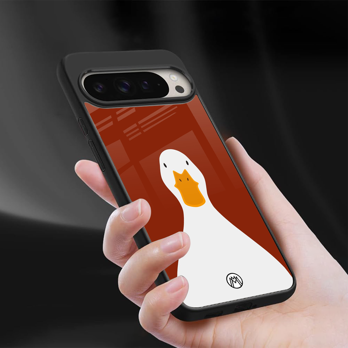 boring goose back phone cover | glass case for google pixel 9 pro xl