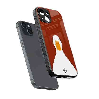 boring goose back phone cover | glass case for iphone 15