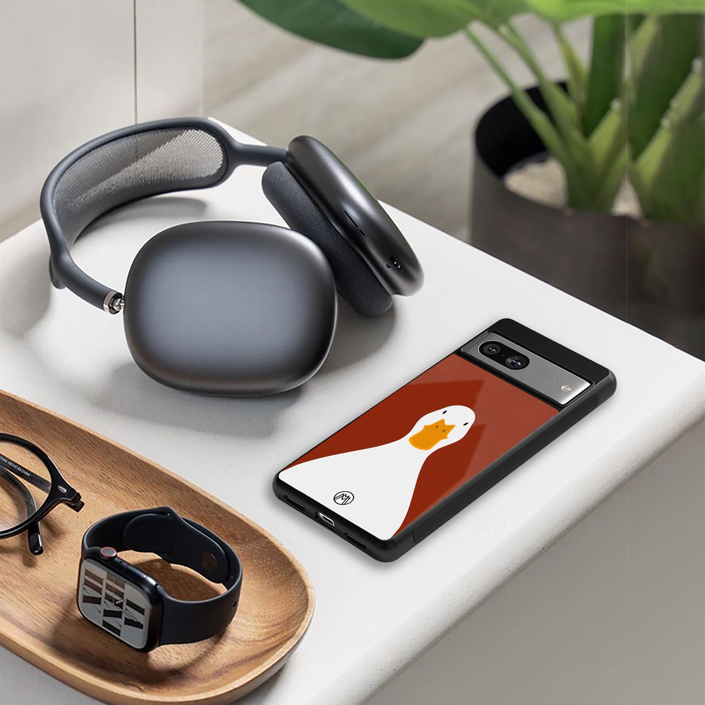 boring goose back phone cover | glass case for iphone 15 pro