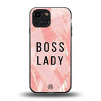boss lady back phone cover | glass case for iphone 13 mini