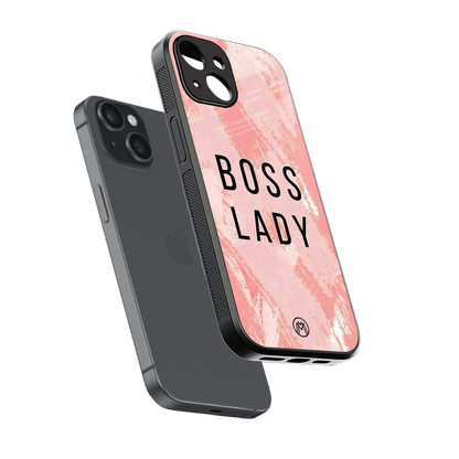 boss lady back phone cover | glass case for iphone 13 mini
