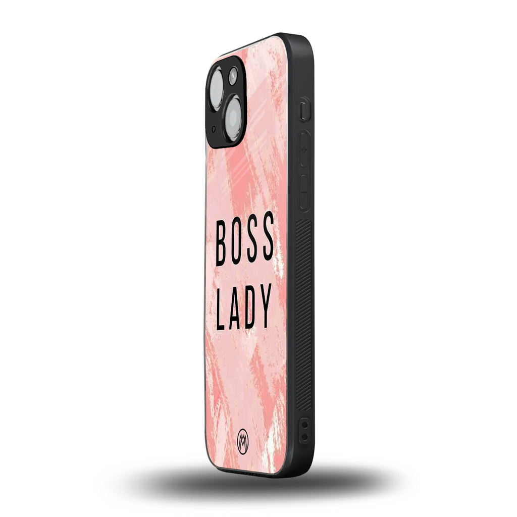 boss lady back phone cover | glass case for iphone 13 mini