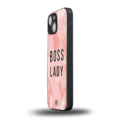 boss lady back phone cover | glass case for iphone 13 mini