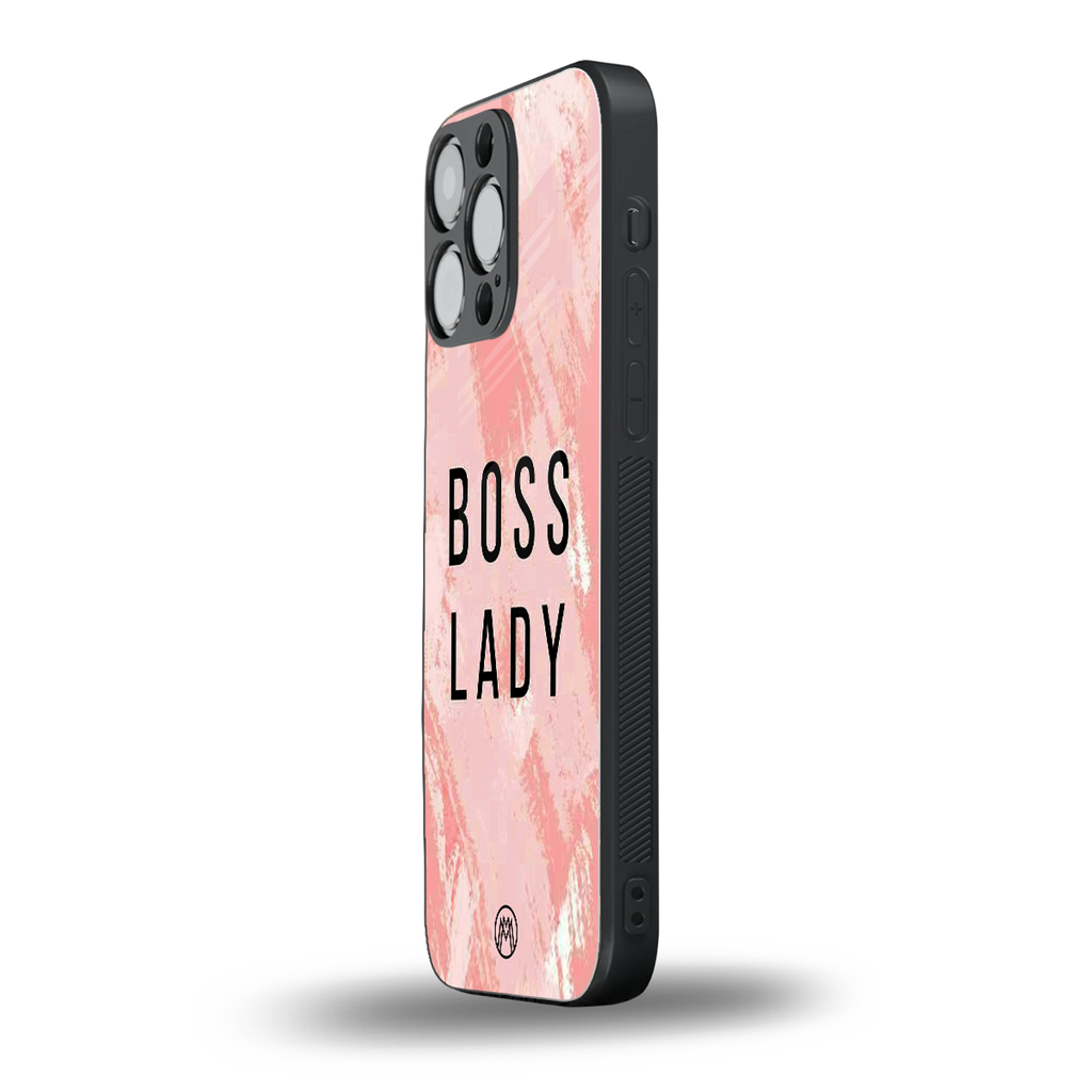 boss lady back phone cover | glass case for iphone 13 pro max