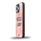 boss lady back phone cover | glass case for iphone 13 pro max