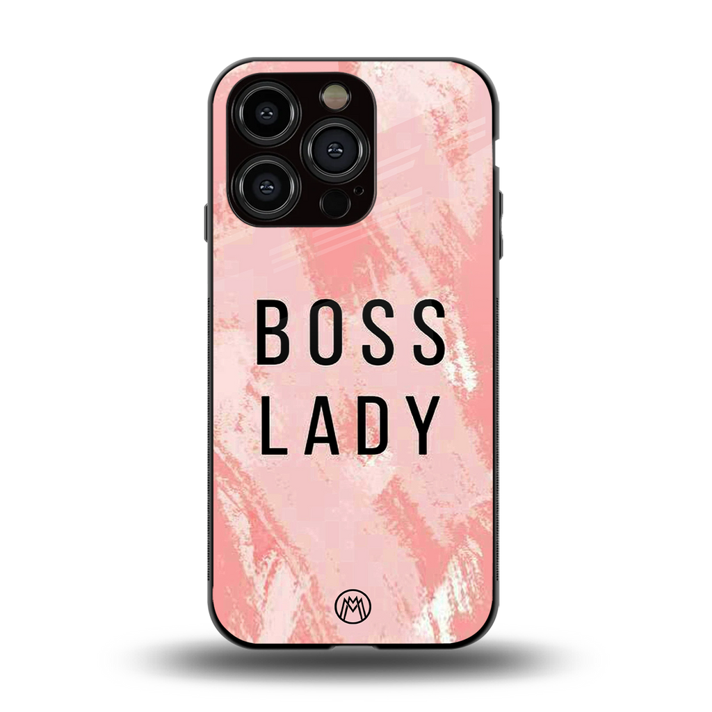boss lady back phone cover | glass case for iphone 13 pro