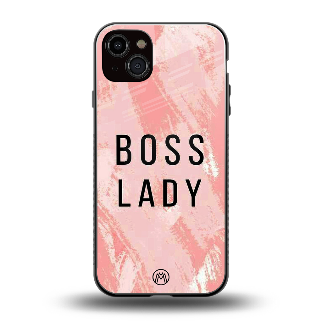 boss lady back phone cover | glass case for iphone 14 plus