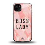 boss lady back phone cover | glass case for iphone 14 plus