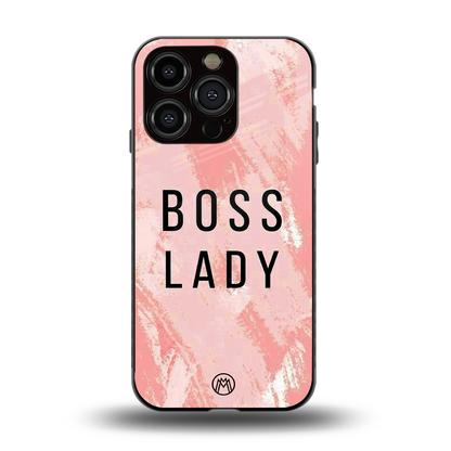 boss lady back phone cover | glass case for iphone 15 pro