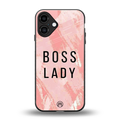boss lady back phone cover | glass case for iphone 16 plus