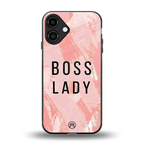 boss lady back phone cover | glass case for iphone 16 plus