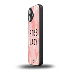 boss lady back phone cover | glass case for iphone 16 plus