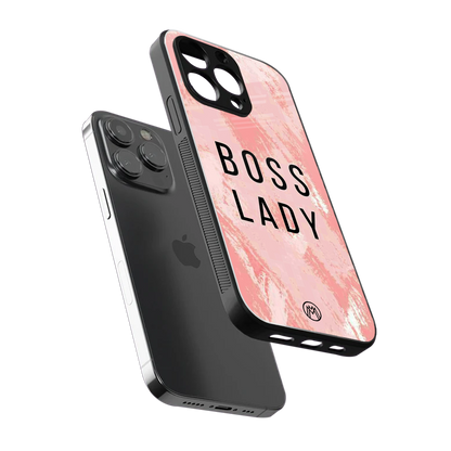 boss lady back phone cover | glass case for iphone 16 pro max