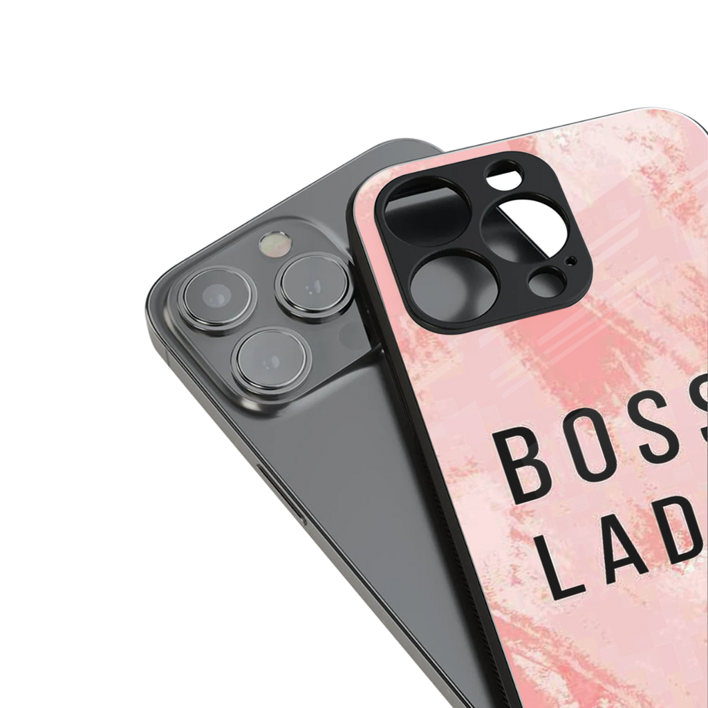 boss lady back phone cover | glass case for iphone 13 pro