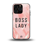 boss lady back phone cover | glass case for iphone 16 pro