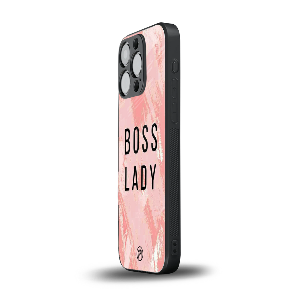 boss lady back phone cover | glass case for iphone 16 pro