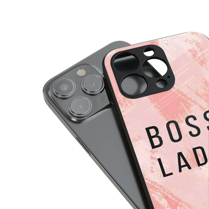 boss lady back phone cover | glass case for iphone 16 pro max