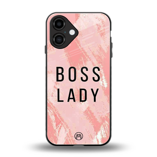 boss lady back phone cover | glass case for iphone 16