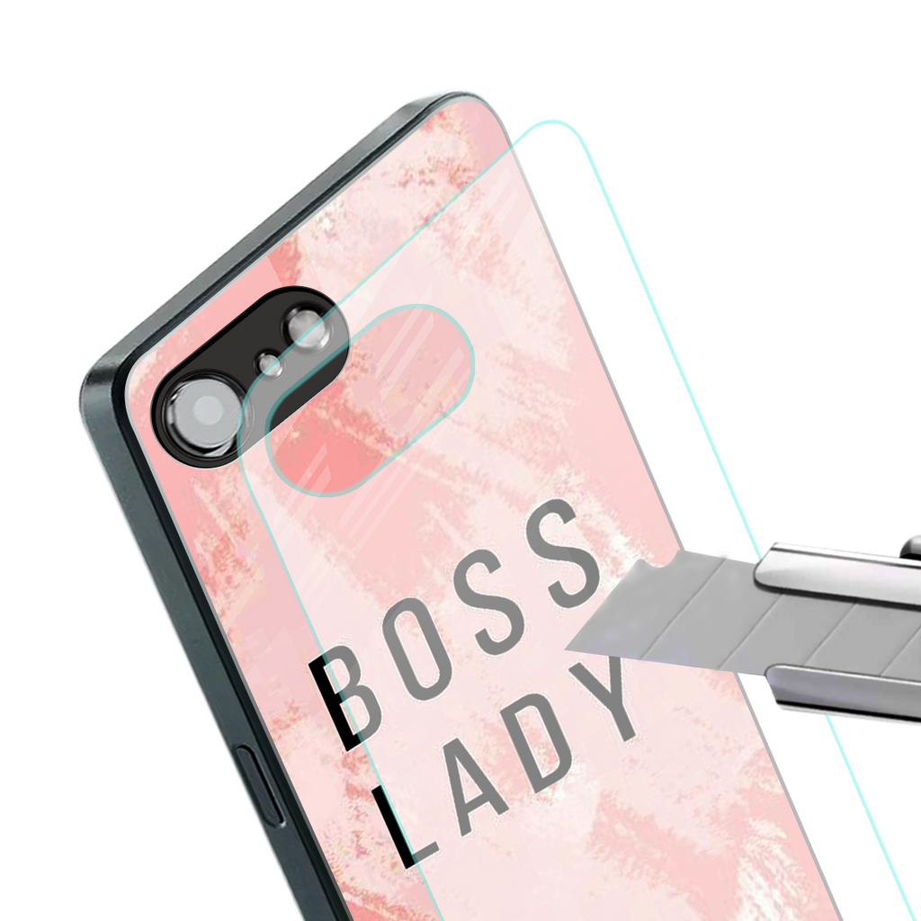 boss lady back phone cover | glass case for iphone 16e
