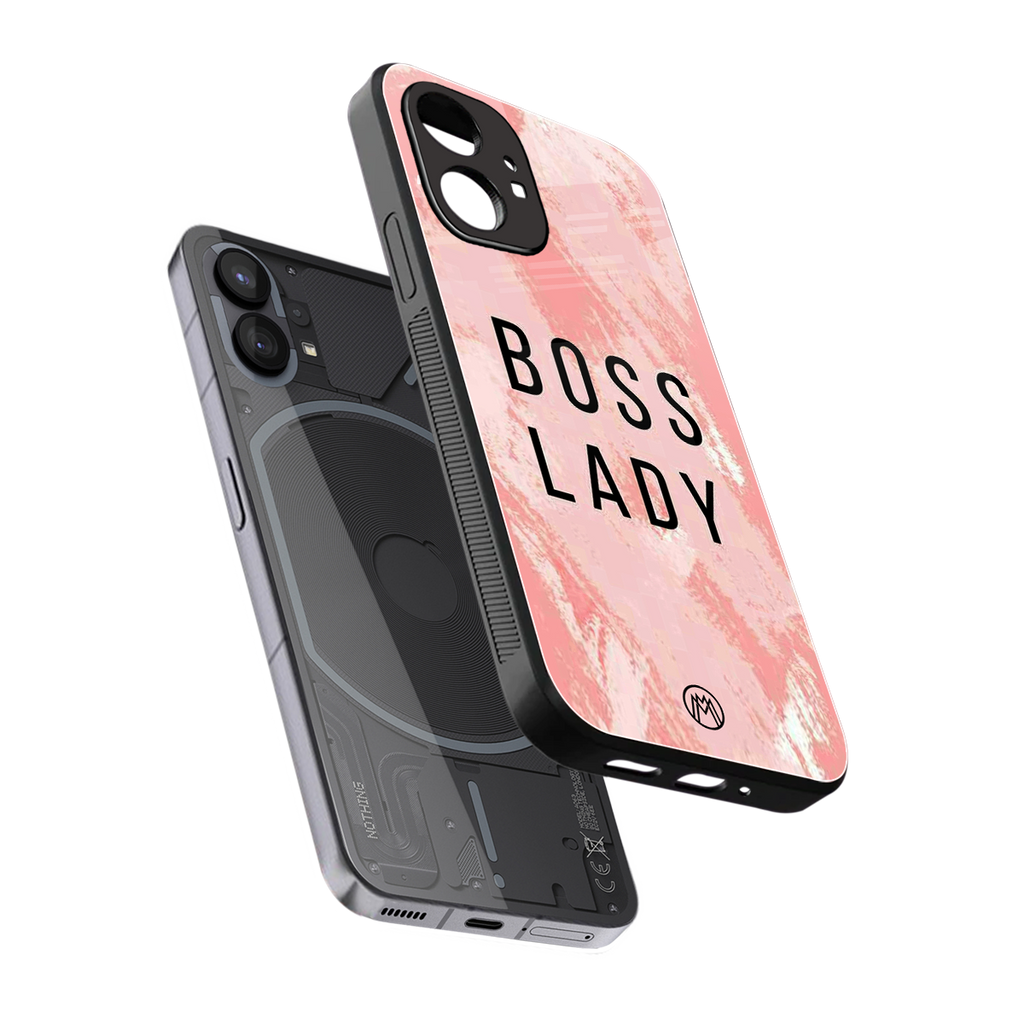 boss lady back phone cover | glass case for nothing phone 1