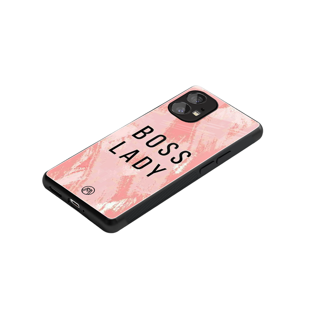 boss lady back phone cover | glass case for nothing phone 1